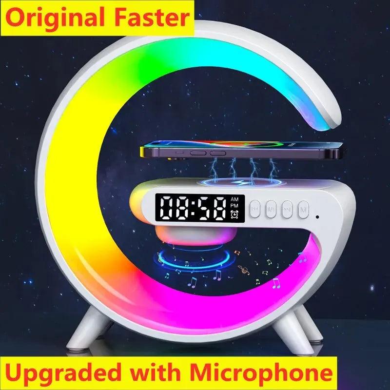 Carregador sem Fio Formato "G" c/ Luzes RGB - Moob G RechargerPro™ - Boom Ofertas